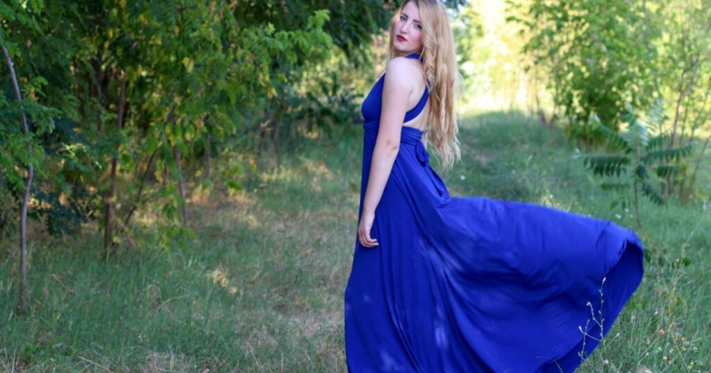 Fashionable Blue Dress Captions for Style Inspiration