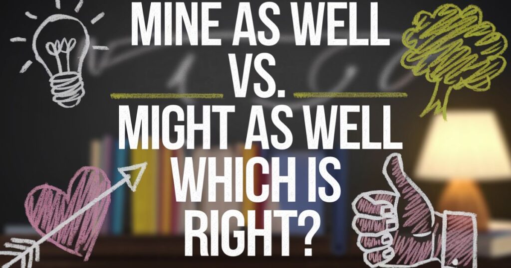 Mine as Well vs. Might as Well Which Is Right?