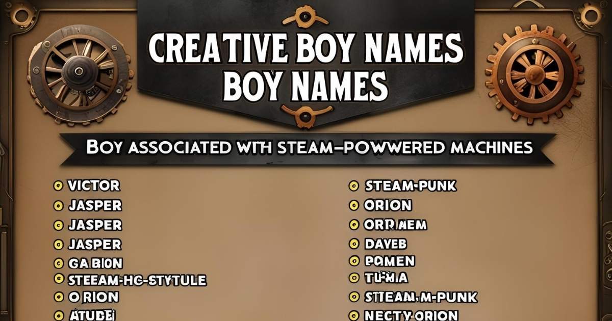 Boy Names for Steam